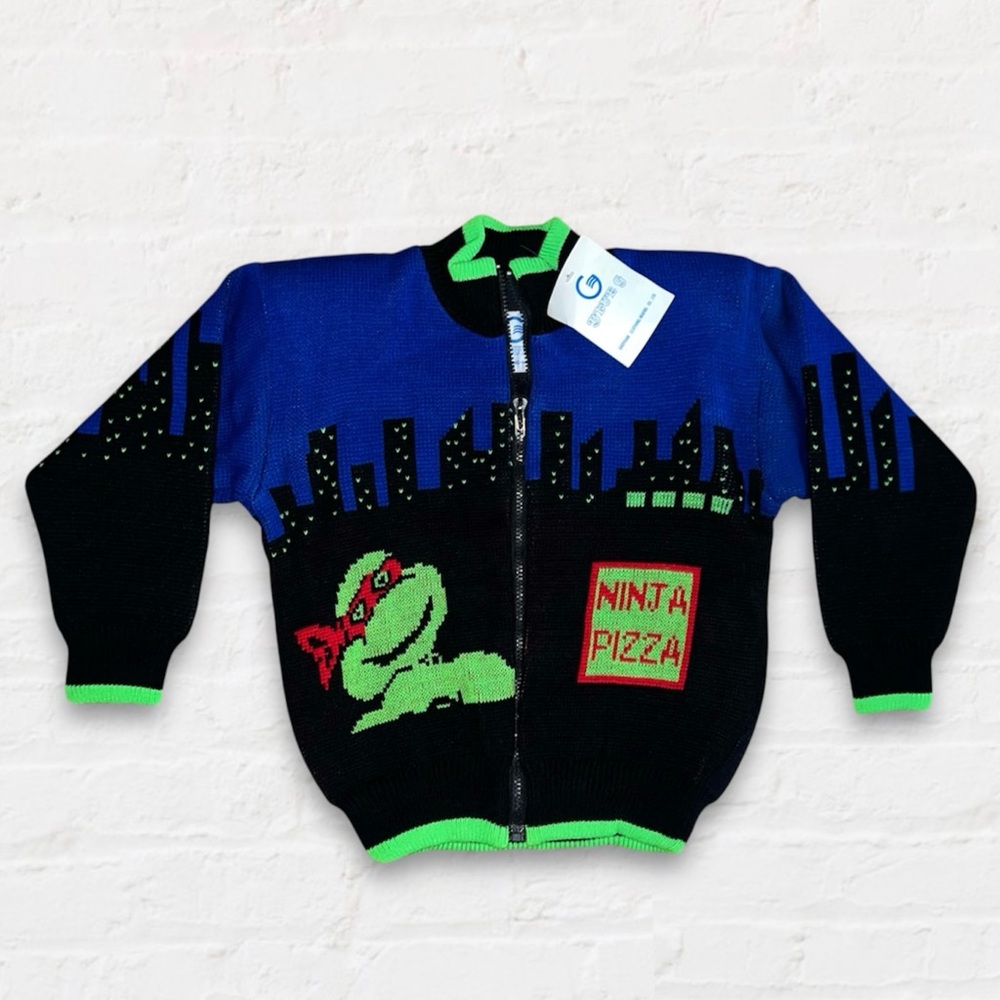 NWT Vintage 90’s Teenage Mutant Ninja Turtles Knit Jacket